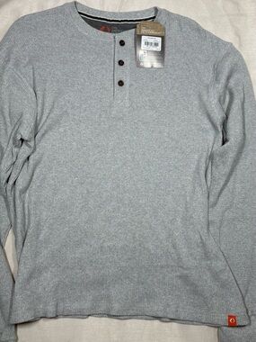 Men's Gray Waffle-Knit Long Sleeve -The American Outdoorsman